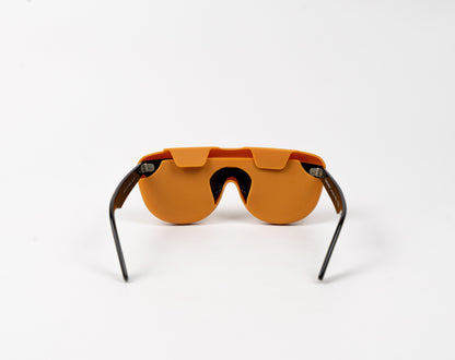 Funda de gafas de silicona - Clear Brown-1